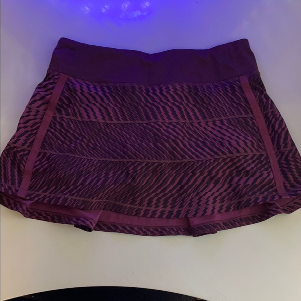 Purple and black lululemon skort